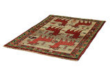 Gabbeh - Qashqai Persian Carpet 185x127 - Picture 2