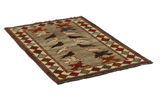 Gabbeh - Qashqai Persian Carpet 159x101 - Picture 1