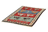 Gabbeh - Qashqai Persian Carpet 138x85 - Picture 2