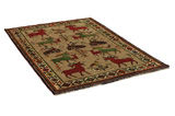 Gabbeh - Qashqai Persian Carpet 226x149 - Picture 1