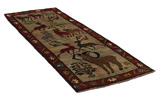 Gabbeh - Qashqai Persian Carpet 323x104 - Picture 1