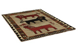 Gabbeh - Qashqai Persian Carpet 208x154 - Picture 1