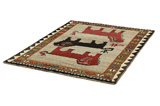 Gabbeh - Qashqai Persian Carpet 208x154 - Picture 2