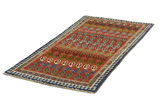Gabbeh - Bakhtiari Persian Carpet 235x109 - Picture 2