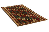 Gabbeh - Bakhtiari Persian Carpet 219x116 - Picture 1