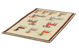 Gabbeh - Qashqai Persian Carpet 150x89 - Picture 2
