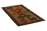 Gabbeh - Qashqai Persian Carpet 184x88 - Picture 1
