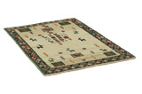 Gabbeh - Qashqai Persian Carpet 123x82 - Picture 1