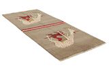 Gabbeh - Qashqai Persian Carpet 244x107 - Picture 1