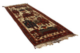 Bakhtiari - Qashqai Persian Carpet 395x133 - Picture 1
