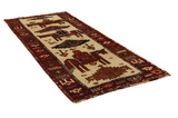 Bakhtiari - Gabbeh Persian Carpet 314x126 - Picture 1