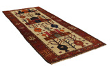 Bakhtiari - Gabbeh Persian Carpet 386x150 - Picture 1