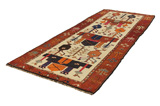 Bakhtiari - Gabbeh Persian Carpet 386x150 - Picture 2