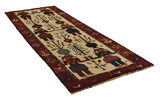 Bakhtiari - Qashqai Persian Carpet 389x139 - Picture 1