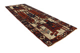 Bakhtiari - Qashqai Persian Carpet 393x135 - Picture 1