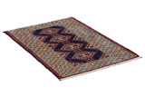 Bokhara - Turkaman Persian Carpet 86x60 - Picture 1