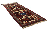 Bakhtiari - Qashqai Persian Carpet 393x138 - Picture 1