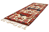 Bakhtiari - Gabbeh Persian Carpet 398x143 - Picture 2