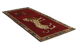 Gabbeh - Qashqai Persian Carpet 242x110 - Picture 1
