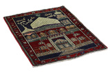 Bijar Persian Carpet 101x68 - Picture 1